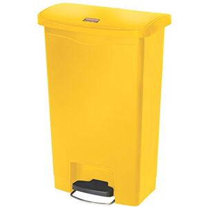 Rubbermaid Commercial Products StepOn Cestino in Resina, Anteriore Passo, 50 L, Giallo Rubbermaid Commercial Products StepOn Cestino in Resina, Anteriore Passo, 50 L, Giallo