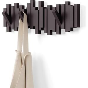 Umbra Sticks Attaccapanni Da Parete Con 5 Ganci Ribaltabili, Espresso Marrone, 49.5 x 3 x 18 cm, 907.18 grammi Umbra Sticks Attaccapanni Da Parete Con 5 Ganci Ribaltabili, Espresso Marrone, 49.5 x 3 x 18 cm, 907.18 grammi