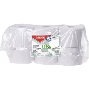 Carta Igienica Riciclata - 2 strati - 63m - Confezione da 12 - Bianco Carta Igienica Riciclata - 2 strati - 63m - Confezione da 12 - Bianco