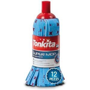 Tonkita 12 Super Mop Lavapavimenti, Ricambio Mocio Lavapavimenti 28 cm con Setole in Mircofibre Tessuto non Tessuto, Mop Super Assorbente Adatto a tutti i Tipi di Pavimento Confezione da 12 Pezzi Tonkita 12 Super Mop Lavapavimenti, Ricambio Mocio Lavapavimenti 28 cm con Setole in Mircofibre Tessuto non Tessuto, Mop Super Assorbente Adatto a tutti i Tipi di Pavimento Confezione da 12 Pezzi