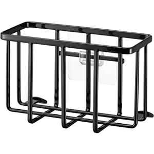 YAMAZAKI TOWER Film Hook Multi~Use Basket S, black, Steel/Silicone/Polycarbonate/PET/Polyurethane, 15.5 x 8.5 x 10 cm YAMAZAKI TOWER Film Hook Multi~Use Basket S, black, Steel/Silicone/Polycarbonate/PET/Polyurethane, 15.5 x 8.5 x 10 cm