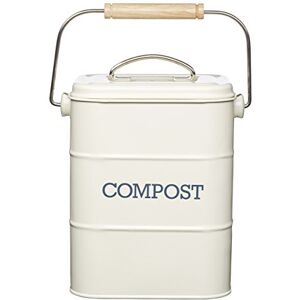 KitchenCraft Living Nostalgia Compostiera da Cucina, Metallo, 16,5 x 12 x 24cm, Crema Anticata KitchenCraft Living Nostalgia Compostiera da Cucina, Metallo, 16,5 x 12 x 24cm, Crema Anticata