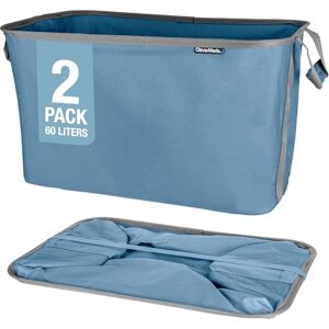 Cestino per bucato pieghevole CleverMade - Pack da 2 - Denim/Charcoal Cestino per bucato pieghevole CleverMade - Pack da 2 - Denim/Charcoal
