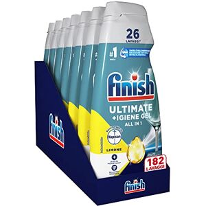 Finish Quantum + Igiene, Detersivo Lavastoviglie Raccomandato da Napisan, Gel Lavastoviglie al Limone, 182 Lavaggi, 7 confezioni da 26 Lavaggi di Liquido Lavastoviglie Finish Quantum + Igiene, Detersivo Lavastoviglie Raccomandato da Napisan, Gel Lavastoviglie al Limone, 182 Lavaggi, 7 confezioni da 26 Lavaggi di Liquido Lavastoviglie