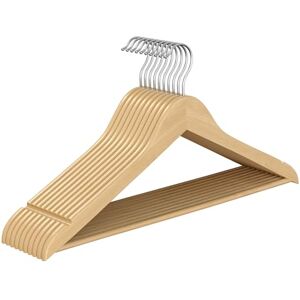 SONGMICS Grucce Appendiabiti Legno, 10 Pezzi, Appendini, Scanalature su Spalle, Gancio Girevole a 360°, Legno di Betulla, Risparmio di Spazio, per Pantaloni Giacche, Beige Naturale SONGMICS Grucce Appendiabiti Legno, 10 Pezzi, Appendini, Scanalature su Spalle, Gancio Girevole a 360°, Legno di Betulla, Risparmio di Spazio, per Pantaloni Giacche, Beige Naturale