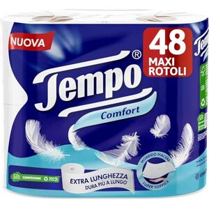 Tempo Carta Igienica Comfort, Morbida E Resistente 48 Maxi Rotoli