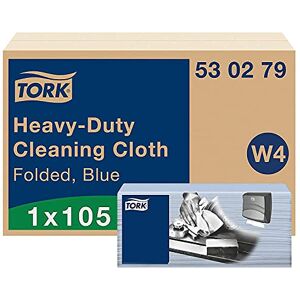 Tork Heavy-Duty Cleaning Cloth Blue W4, forte e assorbente, 1 x 105 panni, Tork Heavy-Duty Cleaning Cloth Blue W4, forte e assorbente, 1 x 105 panni,