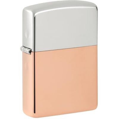 Zippo Accendino da tempesta – Bimetal Collectible, Copper Case, Silver Lid, Base Model – Ricaricabile – Riutilizzabile – Design antivento – Confezione regalo – Made in USA Zippo Accendino da tempesta – Bimetal Collectible, Copper Case, Silver Lid, Base Model – Ricaricabile – Riutilizzabile – Design antivento – Confezione regalo – Made in USA