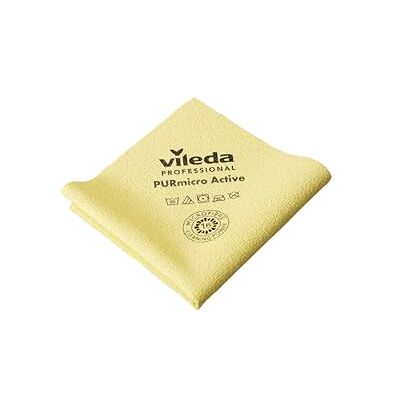 Vileda Professional ,Panno microfibra PurMicro Active,Giallo,5pz,PUR,38x35cm Vileda Professional ,Panno microfibra PurMicro Active,Giallo,5pz,PUR,38x35cm