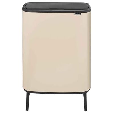 Brabantia Bo Touch Bin 2x30L, Pattumiera doppio scomparto extra large, Secchio Spazzatura soft touch per separazione rifiuti, Cestino salvaspazio per cucina o ripostiglio, Soft Beige Brabantia Bo Touch Bin 2x30L, Pattumiera doppio scomparto extra large, Secchio Spazzatura soft touch per separazione rifiuti, Cestino salvaspazio per cucina o ripostiglio, Soft Beige