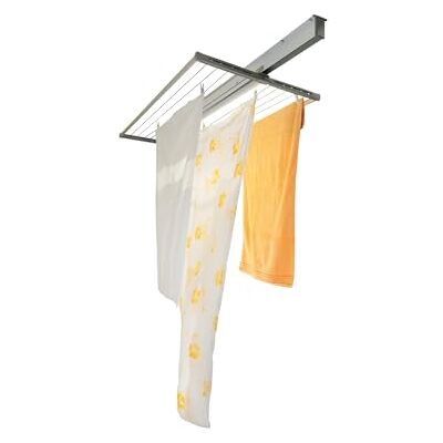 Juwel Stendino a soffitto 200 (per un massimo di 2 carichi di detersivo per lavatrice, lunghezza di appendimento 18 m, stendino per capi ingombranti / biancheria da letto, regolabile in continuo fino a 120 cm) 30040 Juwel Stendino a soffitto 200 (per un massimo di 2 carichi di detersivo per lavatrice, lunghezza di appendimento 18 m, stendino per capi ingombranti / biancheria da letto, regolabile in continuo fino a 120 cm) 30040