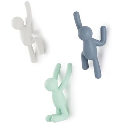 Umbra Buddy Ganci da parete, Set di 3, Multicolore Umbra Buddy Ganci da parete, Set di 3, Multicolore