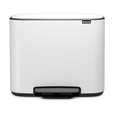 Brabantia Bo Pedal Bin 23 Litre, Steel, White, 11 + 23 L Brabantia Bo Pedal Bin 23 Litre, Steel, White, 11 + 23 L