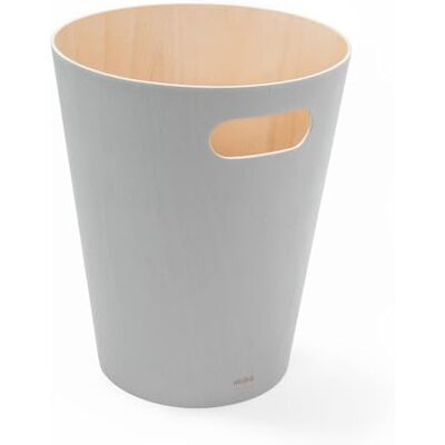 Umbra Woodrow Cestino della spazzatura, capacità 7,5 L, Faggio Europeo, Grigio Umbra Woodrow Cestino della spazzatura, capacità 7,5 L, Faggio Europeo, Grigio