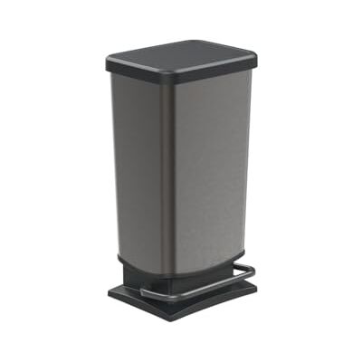 Rotho Pattumiera a pedale Paso, 40 l, colore: grafite Rotho Pattumiera a pedale Paso, 40 l, colore: grafite