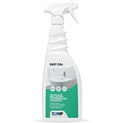 CAMP EASY CAL, Detergente anticalcare brillantante e protettivo per rubinetti, piastrelle, ceramiche e box doccia, 750ml CAMP EASY CAL, Detergente anticalcare brillantante e protettivo per rubinetti, piastrelle, ceramiche e box doccia, 750ml