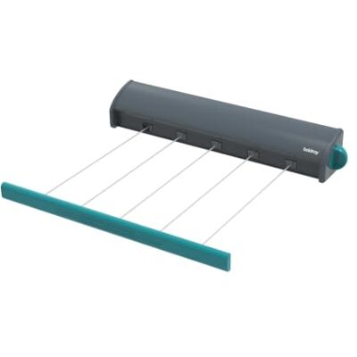 Beldray Stendibiancheria retrattile da parete, 20 m, doppia linea Per uso interno ed esterno, sistema a filo 5 x 4 m, tensione push and lock, si ritrae nell’alloggiamento, fissaggi inclusi Beldray Stendibiancheria retrattile da parete, 20 m, doppia linea Per uso interno ed esterno, sistema a filo 5 x 4 m, tensione push and lock, si ritrae nell’alloggiamento, fissaggi inclusi