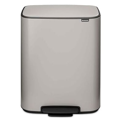 Brabantia Pattumiera Bo a Pedale 2x30 L – Cestino con due secchi spazzatura interni da 30L (Soft Grey) Secchio spazzatura grande da cucina – Coperchio Soft Closing Brabantia Pattumiera Bo a Pedale 2x30 L – Cestino con due secchi spazzatura interni da 30L (Soft Grey) Secchio spazzatura grande da cucina – Coperchio Soft Closing