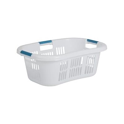 Rubbermaid Hip Hugger Laundry Basket, Standard, Bianco Rubbermaid Hip Hugger Laundry Basket, Standard, Bianco