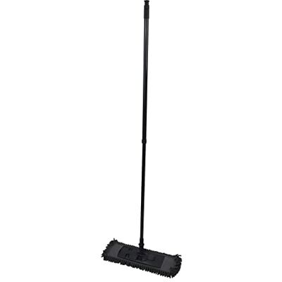 Homéa Mop Scopa in microfibra con manico in metallo telescopico, 74>130 cm, colore: Antracite Homéa Mop Scopa in microfibra con manico in metallo telescopico, 74>130 cm, colore: Antracite