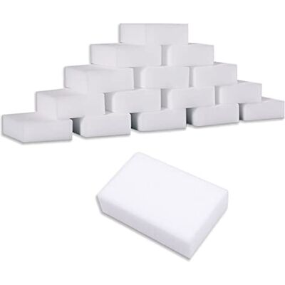 BAISENJIE Spugne magiche per la pulizia in gomma, confezione da 50 spugne in schiuma di melammina, multifunzionali, per la pulizia della casa, cucina, piatti, mobili, bagno, vasca, lavandino, pavimenti BAISENJIE Spugne magiche per la pulizia in gomma, confezione da 50 spugne in schiuma di melammina, multifunzionali, per la pulizia della casa, cucina, piatti, mobili, bagno, vasca, lavandino, pavimenti