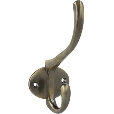 Amig Gancio Doppio per Abiti in Zamak con Design Elegante Mod. 25 135 mm Gancio da Fissare a Parete o Porta con Viti Include Viti Finitura Effetto Pelle Amig Gancio Doppio per Abiti in Zamak con Design Elegante Mod. 25 135 mm Gancio da Fissare a Parete o Porta con Viti Include Viti Finitura Effetto Pelle