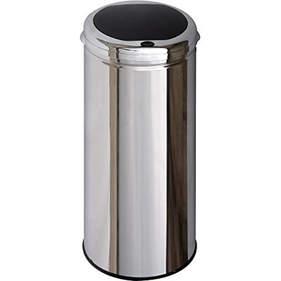 KITCHEN MOVE TOKYO Pattumiera da cucina push 50L in acciaio inox con secchio di apertura a pressione singola KITCHEN MOVE TOKYO Pattumiera da cucina push 50L in acciaio inox con secchio di apertura a pressione singola