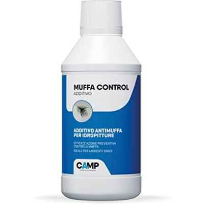 CAMP Muffa Control Additivo – Antimuffa per Finiture Interne ed Esterne, Spray Antimuffa per Idropitture Protegge dalla Muffa i Muri Soggetti a Umidità – Formula Concentrata, 250ml, Made in Italy CAMP Muffa Control Additivo – Antimuffa per Finiture Interne ed Esterne, Spray Antimuffa per Idropitture Protegge dalla Muffa i Muri Soggetti a Umidità – Formula Concentrata, 250ml, Made in Italy