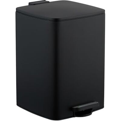 Relaxdays Pattumiera a Pedale da Cucina, Cestino Rifiuti da 20 L, Cestello Interno Rimovibile, Sacchetto, Ferro, Nero Relaxdays Pattumiera a Pedale da Cucina, Cestino Rifiuti da 20 L, Cestello Interno Rimovibile, Sacchetto, Ferro, Nero
