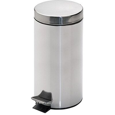 Garcia de Pou pattumiera a pedale con contenitore interno, 12 l, in acciaio INOX, argento, 24.8 x 24.8 x 38.5 cm Garcia de Pou pattumiera a pedale con contenitore interno, 12 l, in acciaio INOX, argento, 24.8 x 24.8 x 38.5 cm