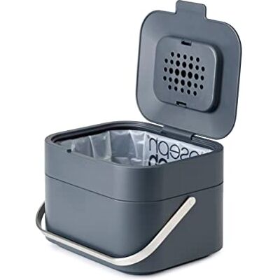Joseph Joseph Stack 4 Pattumiera da Cucina per Rifiuti Organici e Compost con Filtro Anti-Odore, 4 Litri, Grafite Joseph Joseph Stack 4 Pattumiera da Cucina per Rifiuti Organici e Compost con Filtro Anti-Odore, 4 Litri, Grafite