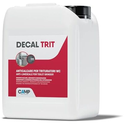 CAMP Decal Trit – Disincrostante WC Anticalcare per Trituratore e Scarico WC Rimuove Calcare, Sedimenti e Incrostazioni Prevenendo Blocchi e Intasamenti Pronto all'Uso, 5l, Made in Italy CAMP Decal Trit – Disincrostante WC Anticalcare per Trituratore e Scarico WC Rimuove Calcare, Sedimenti e Incrostazioni Prevenendo Blocchi e Intasamenti Pronto all'Uso, 5l, Made in Italy
