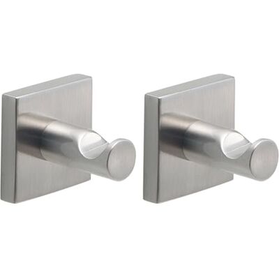 Gedy FUJI Appendiabiti Asciugamano Bagno 2 Pezzi, Acciaio Inox AISI 304, Spazzolato, 4,7 x 4,9 x 4,7, Adesivo Gedy FUJI Appendiabiti Asciugamano Bagno 2 Pezzi, Acciaio Inox AISI 304, Spazzolato, 4,7 x 4,9 x 4,7, Adesivo