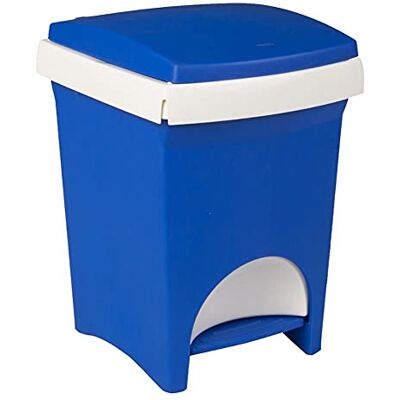 Mobil Plastic Pattumiera per la raccolta differenziata rifiuti, capacità 18 Lt, coperchio a cerniera e apertura a pedale, colore blu Mobil Plastic Pattumiera per la raccolta differenziata rifiuti, capacità 18 Lt, coperchio a cerniera e apertura a pedale, colore blu