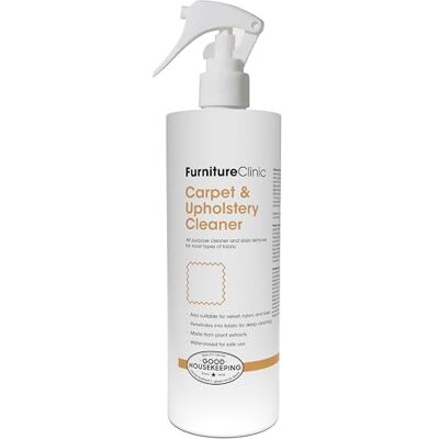 Furniture Clinic Spray detergente per tappeti e tappezzeria Soluzione detergente per tutti i tessuti e tappeti Sicuro da usare su seta e lana 500 ml Furniture Clinic Spray detergente per tappeti e tappezzeria Soluzione detergente per tutti i tessuti e tappeti Sicuro da usare su seta e lana 500 ml