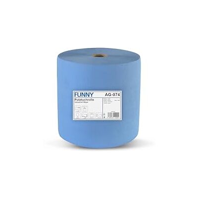 Funny AG-074 Rotoli di Carta per Pulizia, 3 Veli, 1000 Fogli, Blu, Diametro 36 cm, 1 Pezzo Funny AG-074 Rotoli di Carta per Pulizia, 3 Veli, 1000 Fogli, Blu, Diametro 36 cm, 1 Pezzo
