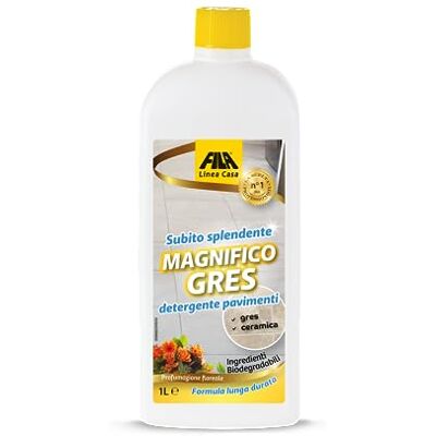 FILA Surface Care Solutions , MAGNIFICO GRES, Detergente Adatto per Pavimento in Gres Porcellanato Effetto Legno, Detersivo Profumato Pavimenti , 1L FILA Surface Care Solutions , MAGNIFICO GRES, Detergente Adatto per Pavimento in Gres Porcellanato Effetto Legno, Detersivo Profumato Pavimenti , 1L