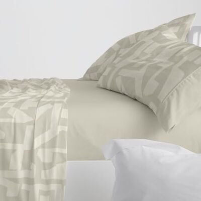 Blanco Set di Lenzuola, Cotone, 50% Poliestere, Muschio, Ancho de 200 Blanco Set di Lenzuola, Cotone, 50% Poliestere, Muschio, Ancho de 200