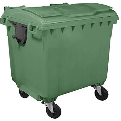 Mobil Plastic Cassonetto 4 ruote porta rifiuti immondizia lt. 1100 VERDE Mobil Plastic Cassonetto 4 ruote porta rifiuti immondizia lt. 1100 VERDE