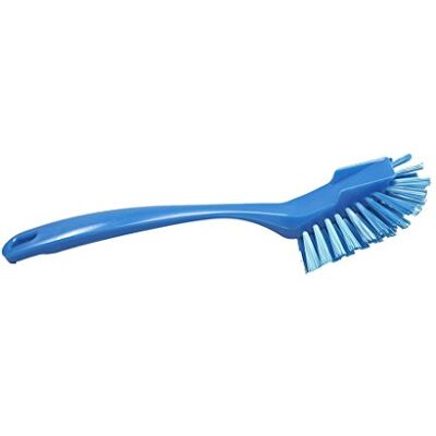 Maya 10463 Spazzola per pulire i piatti, in fibra semirigida, con raschietto, 255 x 28 mm, colore: blu Maya 10463 Spazzola per pulire i piatti, in fibra semirigida, con raschietto, 255 x 28 mm, colore: blu