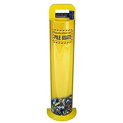 Mobil Plastic Contenitore per la raccolta di pile usate, in plastica, capacità 10 Lt, colore giallo Mobil Plastic Contenitore per la raccolta di pile usate, in plastica, capacità 10 Lt, colore giallo