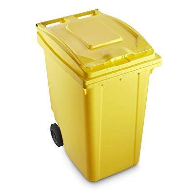 Mobil Plastic Bidone carrellato per la raccolta differenziata rifiuti 360 Lt per uso esterno Giallo (Uni EN 840) Mobil Plastic Bidone carrellato per la raccolta differenziata rifiuti 360 Lt per uso esterno Giallo (Uni EN 840)