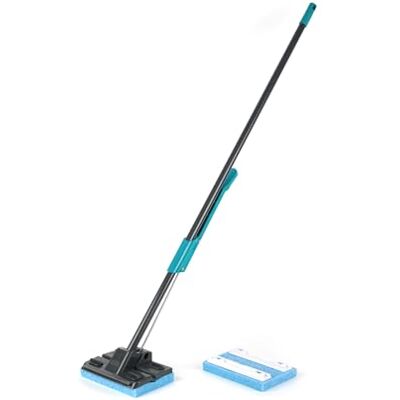 Beldray Mop Auto-strizzante con manico lungo e testa in spugna extra-assorbente, solleva e trattiene lo sporco, veloce e facile da usare, spazzolone da pavimento, 120 cm Beldray Mop Auto-strizzante con manico lungo e testa in spugna extra-assorbente, solleva e trattiene lo sporco, veloce e facile da usare, spazzolone da pavimento, 120 cm