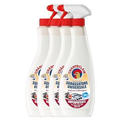CHANTECLAIR Sgrassatore Universale, Superpotente, Profumo di Marsiglia, Formula Originale 2 Spray + 2 Ricariche da 600 ml CHANTECLAIR Sgrassatore Universale, Superpotente, Profumo di Marsiglia, Formula Originale 2 Spray + 2 Ricariche da 600 ml