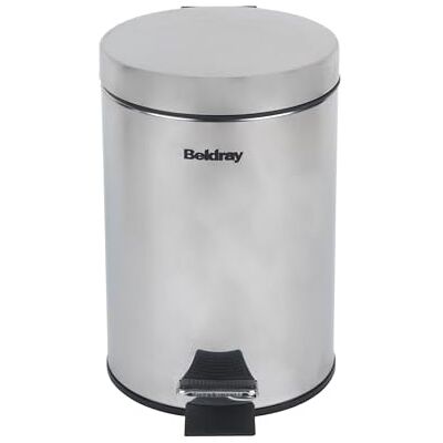 Beldray Pattumiera Rotonda con Coperchio a Chiusura Ammortizzata, capacità 3L, con Pedale Intelligente, smaltimento rifiuti, Contenitore rifiuti, in Acciaio Inossidabile Beldray Pattumiera Rotonda con Coperchio a Chiusura Ammortizzata, capacità 3L, con Pedale Intelligente, smaltimento rifiuti, Contenitore rifiuti, in Acciaio Inossidabile