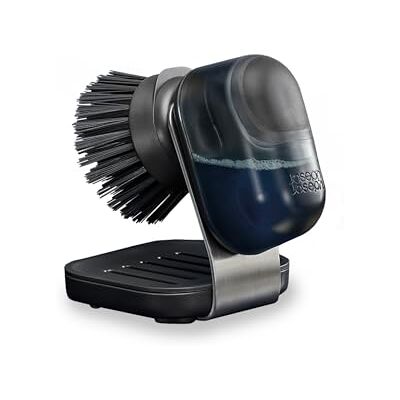 Joseph Joseph SinkTech Spazzola Lavapiatti con Dispenser di Sapone e Supporto in Acciaio Inox Joseph Joseph SinkTech Spazzola Lavapiatti con Dispenser di Sapone e Supporto in Acciaio Inox