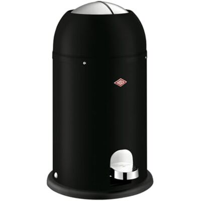 WESCO Kickmaster Junior Pattumiera in colore nero opaco, lamiera d'acciaio verniciata a polvere, ammortizzatore integrato, volume 12 litri, inserto in plastica, sportello di inserimento WESCO Kickmaster Junior Pattumiera in colore nero opaco, lamiera d'acciaio verniciata a polvere, ammortizzatore integrato, volume 12 litri, inserto in plastica, sportello di inserimento