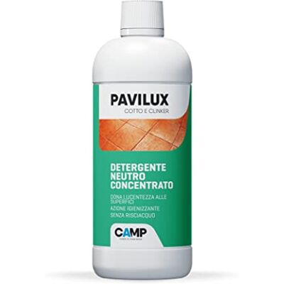 CAMP Pavilux Cotto e Clinker Detersivo Pavimenti Igienizzante Neutro, Detergente Pavimenti Non Schiumogeno Senza Risciacquo, Ideale per Rivestimenti in Cotto e Clinker Prodotti Pulizia Casa, 750ml CAMP Pavilux Cotto e Clinker Detersivo Pavimenti Igienizzante Neutro, Detergente Pavimenti Non Schiumogeno Senza Risciacquo, Ideale per Rivestimenti in Cotto e Clinker Prodotti Pulizia Casa, 750ml