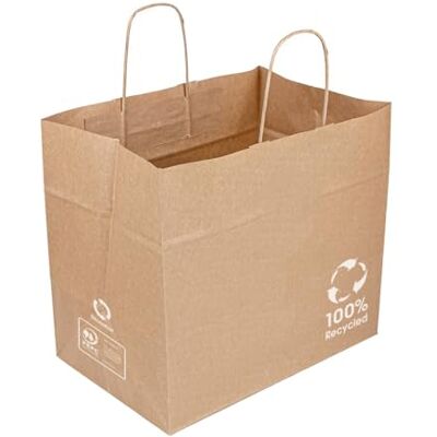 Garcia de Pou 250 pezzi Sacchetti Sos Catering con manici 90 G/M2 32+21 x 28,5 cm Natural Kraft Garcia de Pou 250 pezzi Sacchetti Sos Catering con manici 90 G/M2 32+21 x 28,5 cm Natural Kraft