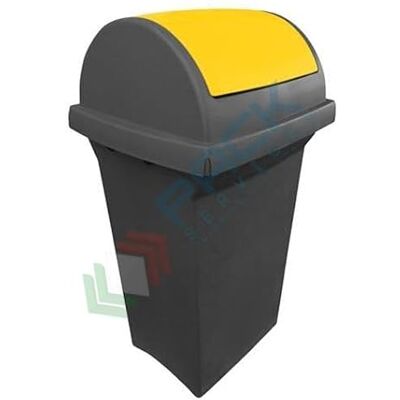Mobil Plastic Pattumiera per la raccolta differenziata rifiuti, capacità 50 Lt, coperchio basculante, colore grigio/giallo Mobil Plastic Pattumiera per la raccolta differenziata rifiuti, capacità 50 Lt, coperchio basculante, colore grigio/giallo